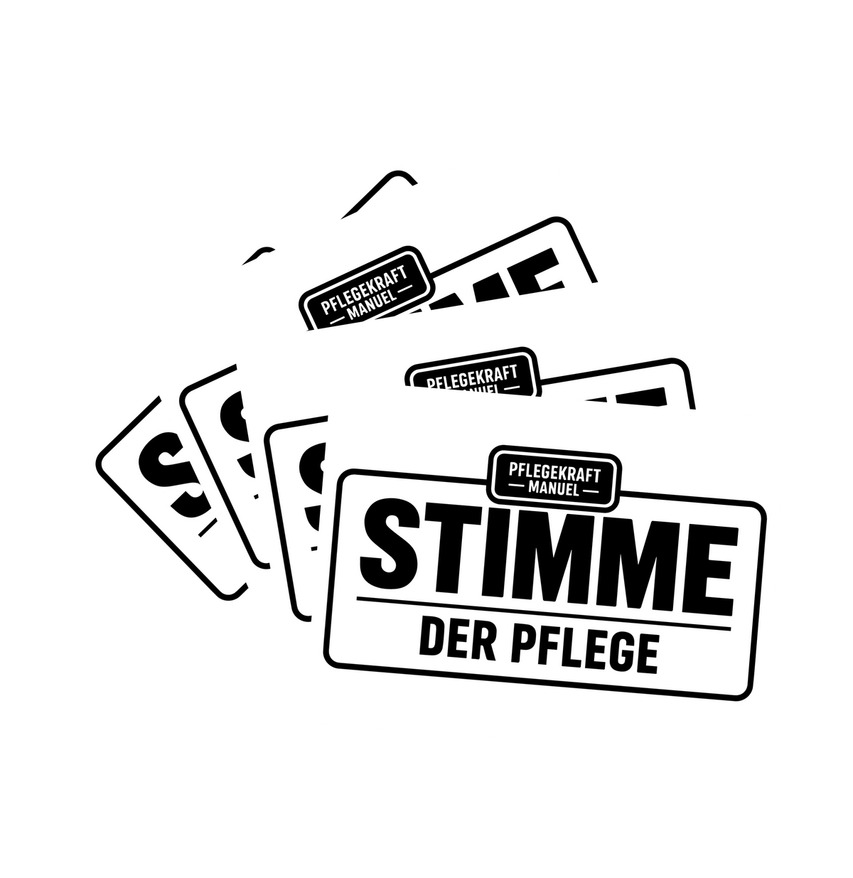 Stimmer der Pflege Stickerpack